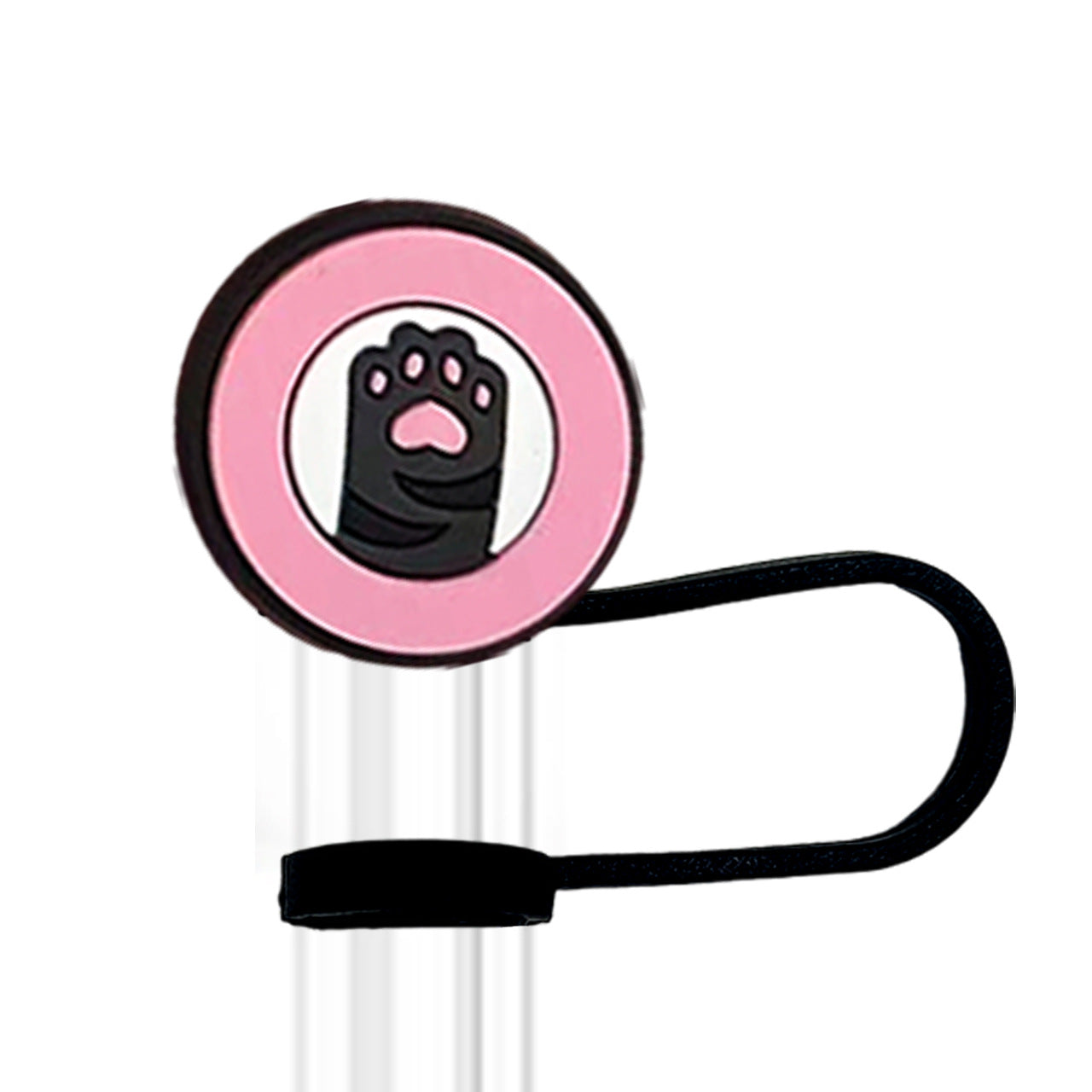 Wholesale 10pcs PVC 10mm Cute Cat Animal Straw Cover Cup Decoration