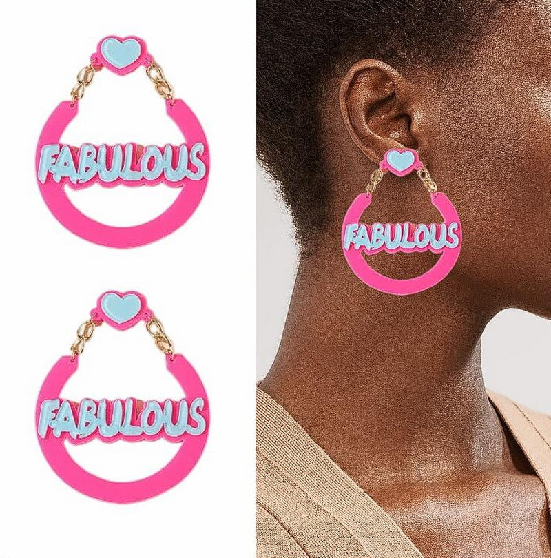 Pendientes acrílicos exagerados personalizados al por mayor