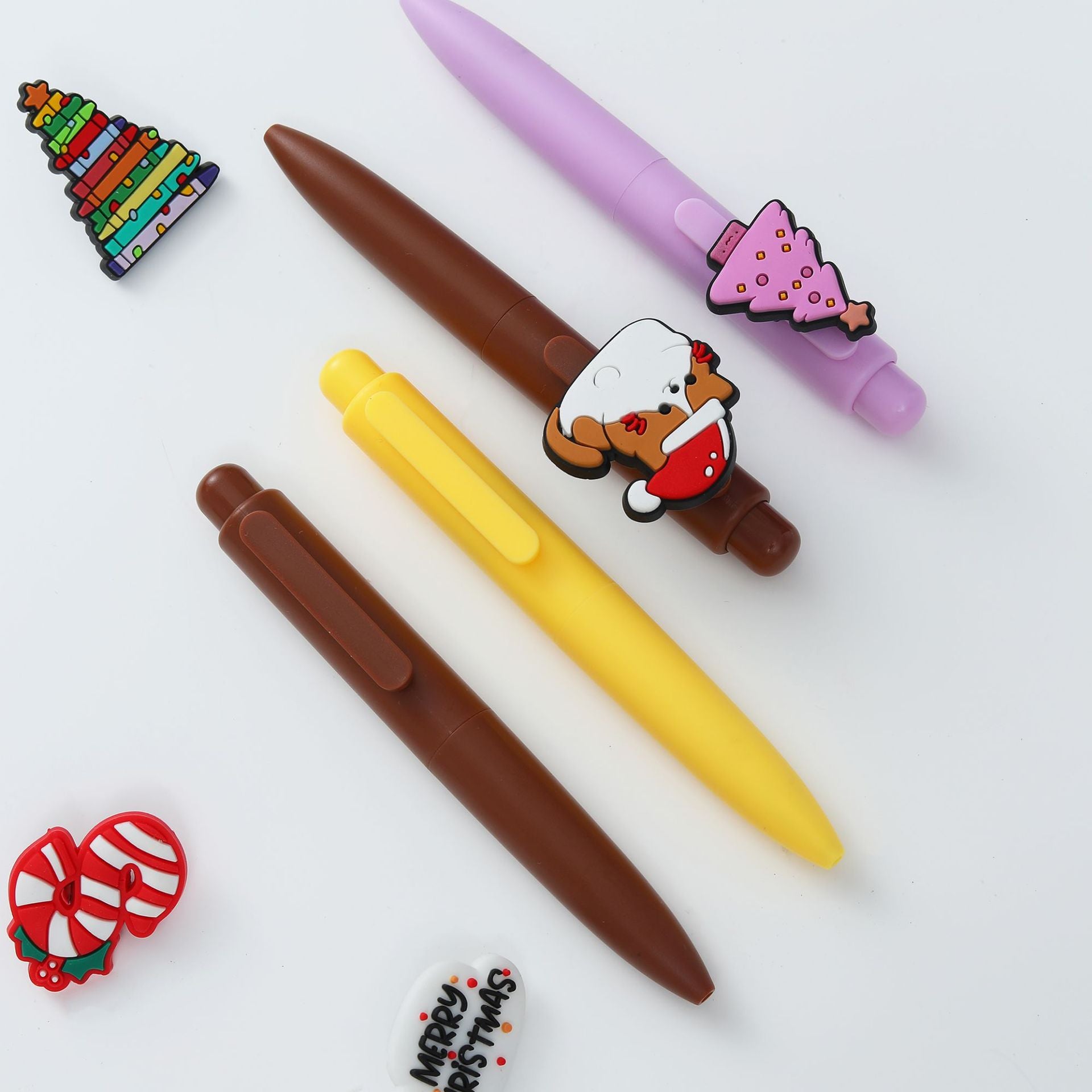 Wholesale Cute Christmas macaron stickers for pressing with a gel Plastic Pen