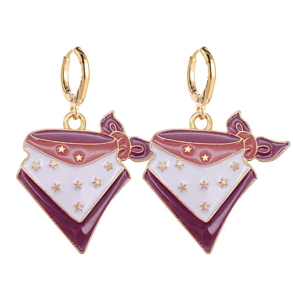 Wholesale Vintage Bull Head Pink Hat Cowboy Boots Earrings