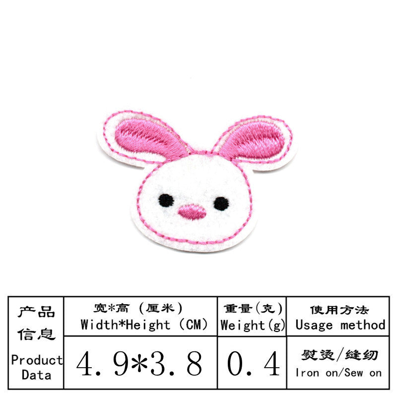 Wholesale Embroidered Animal Patches Rabbit Butterfly Cartoon Sew On Applique For Bags Clothes Towels DIY Decorative Craft Accessory