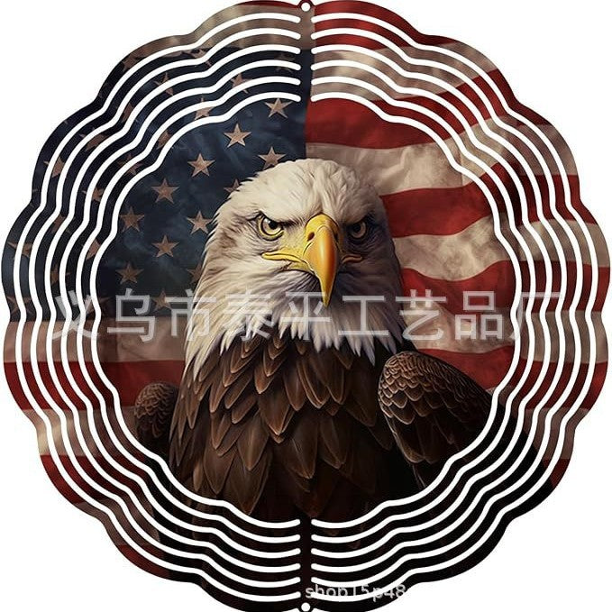 Wholesale animal wind-turning ornaments outdoor 3D rotating wind chimes