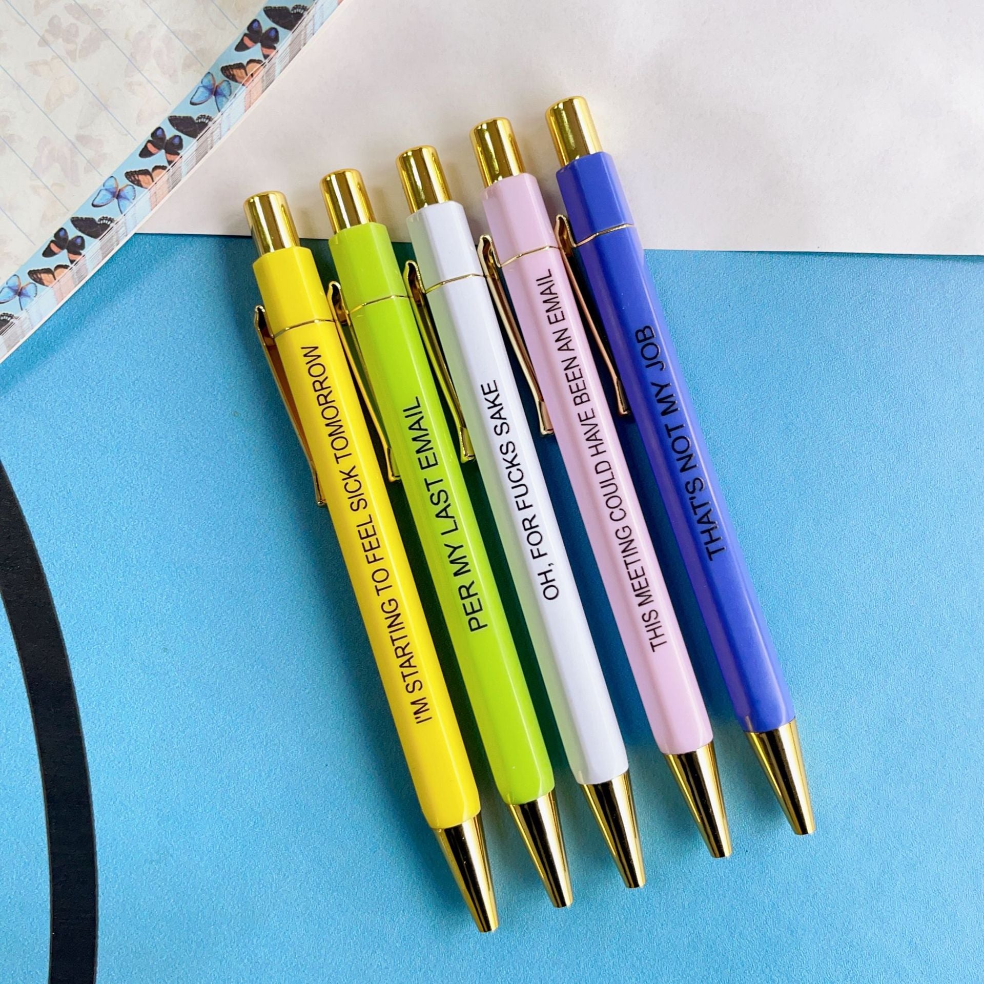 Wholesale 5pcs/set Plastic OFFENSIVE PENS