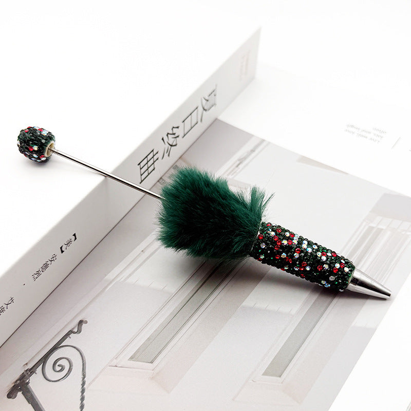Wholesale wholesale beadable pens Creative plush full of diamond beads