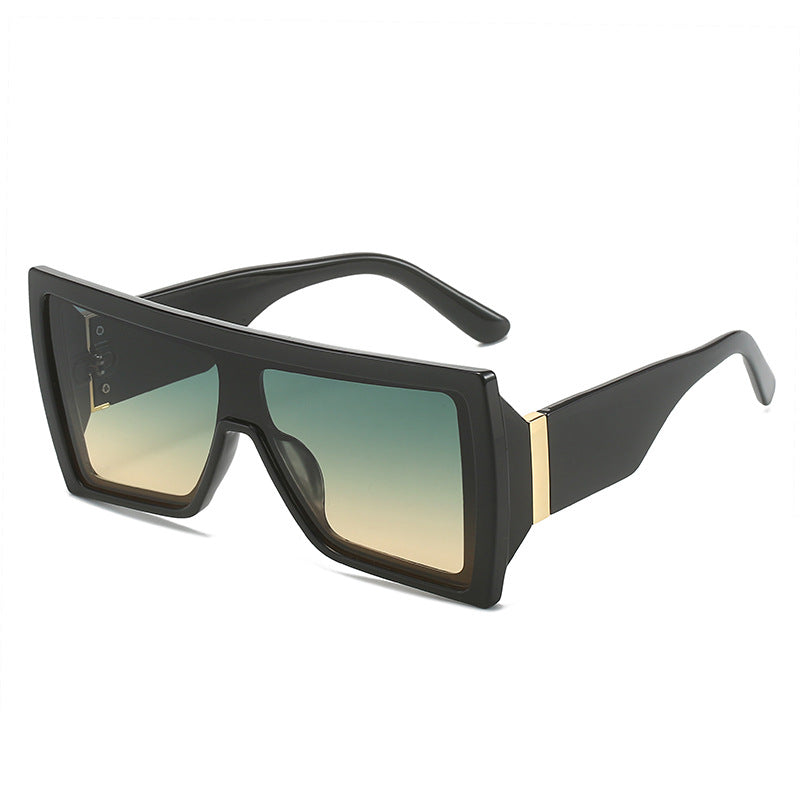 Wholesale Square One-Piece Retro Large Frame Sunglasses