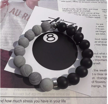 Wholesale Obsidian Cross Billiard Bracelet Beaded Bracelet