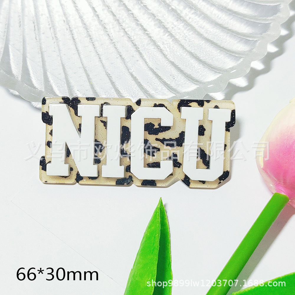 Wholesale 10pcs  New Loose Powder Acrylic Letters Luminous Girl Bag Pendant