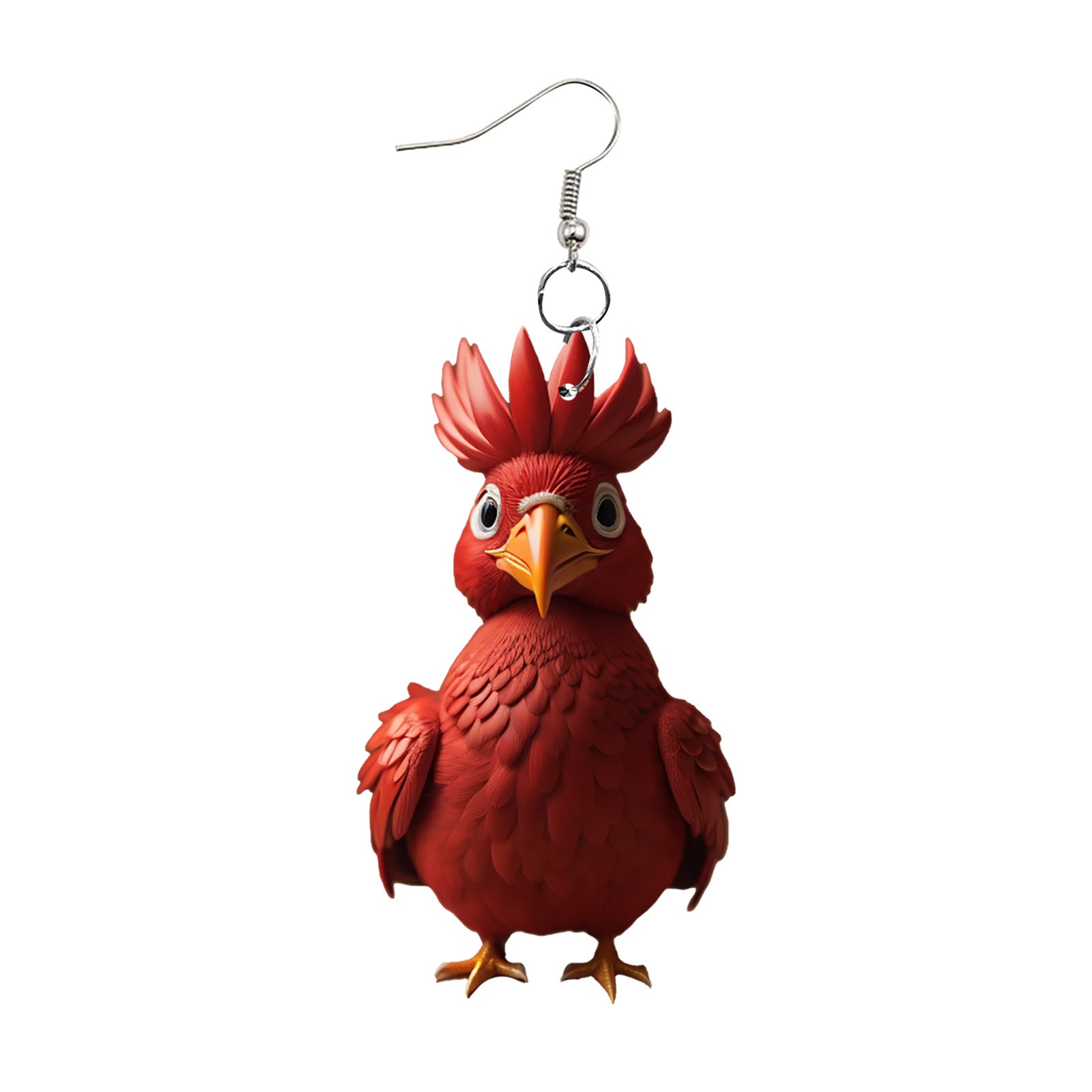 Wholesale acrylic creative rooster earrings