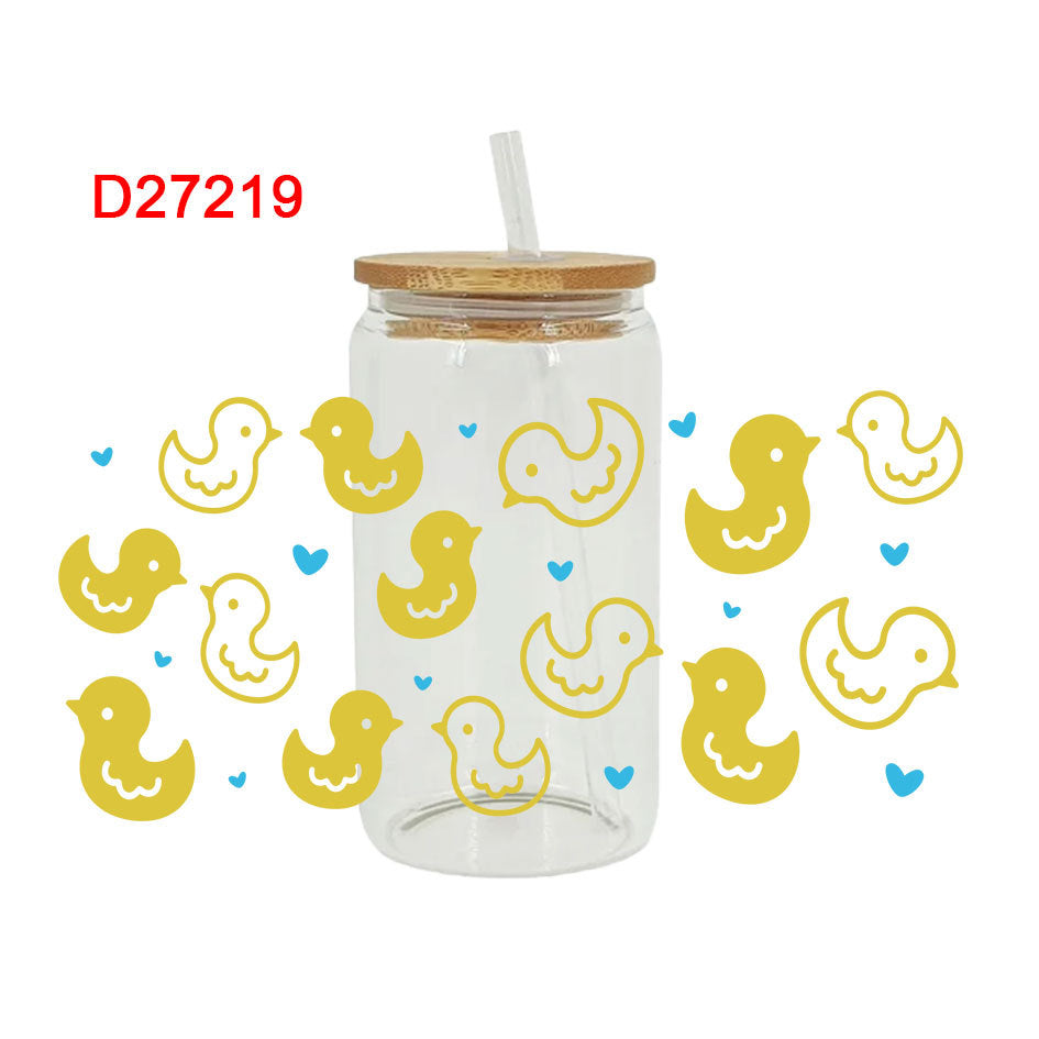 Wholesale Cartoon Chicken Monkey Diverse Animals 16oz Cup UV DTF Wraps