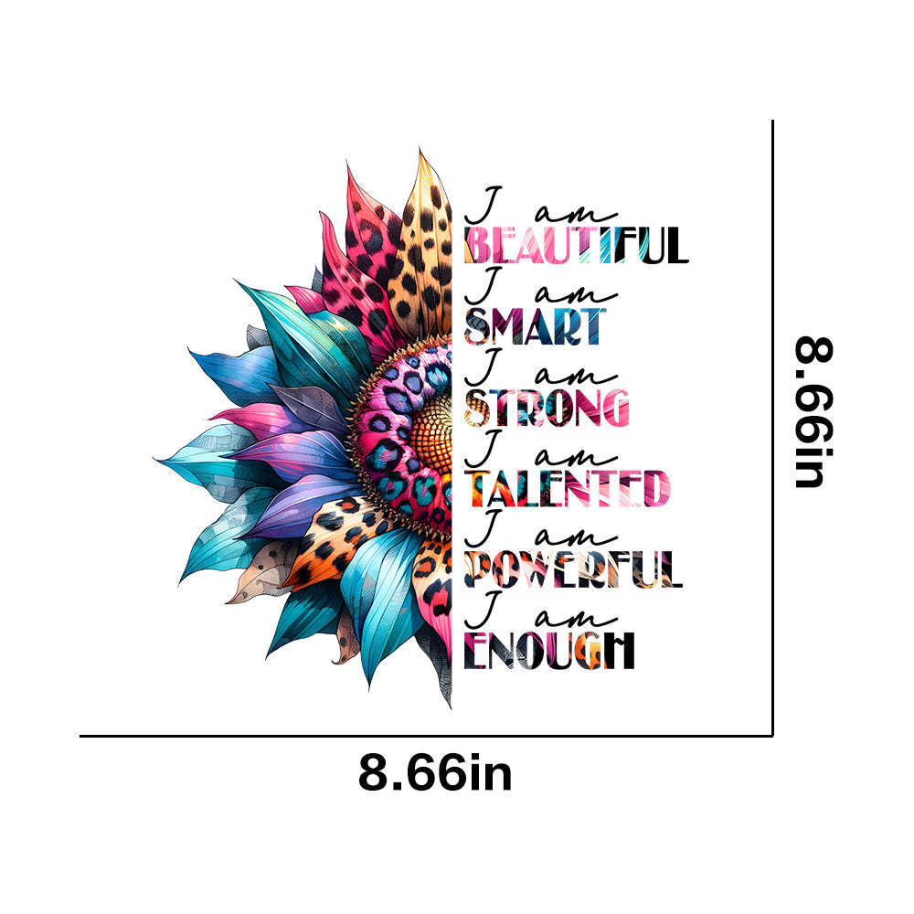 Wholesale 10pcs Butterfly Flower Rainbow Letter  UV DTF Ready to Press Transfers Wraps