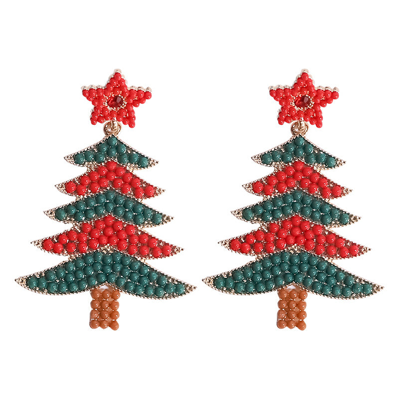 Wholesale Christmas Earrings Christmas Tree Earrings