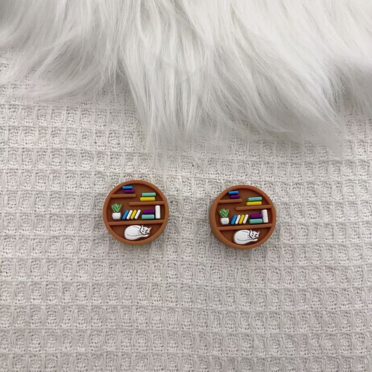 Wholesale 10pcs Silicone round bookshelf beads