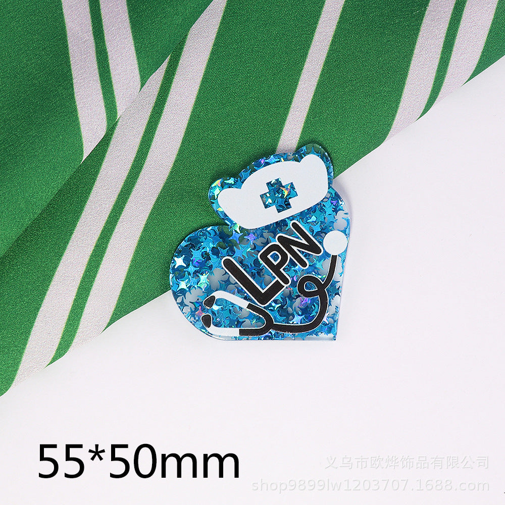Wholesale 10pcs cartoon organ medical letter bag jewelry acrylic cute Acrylic Flatback accessories