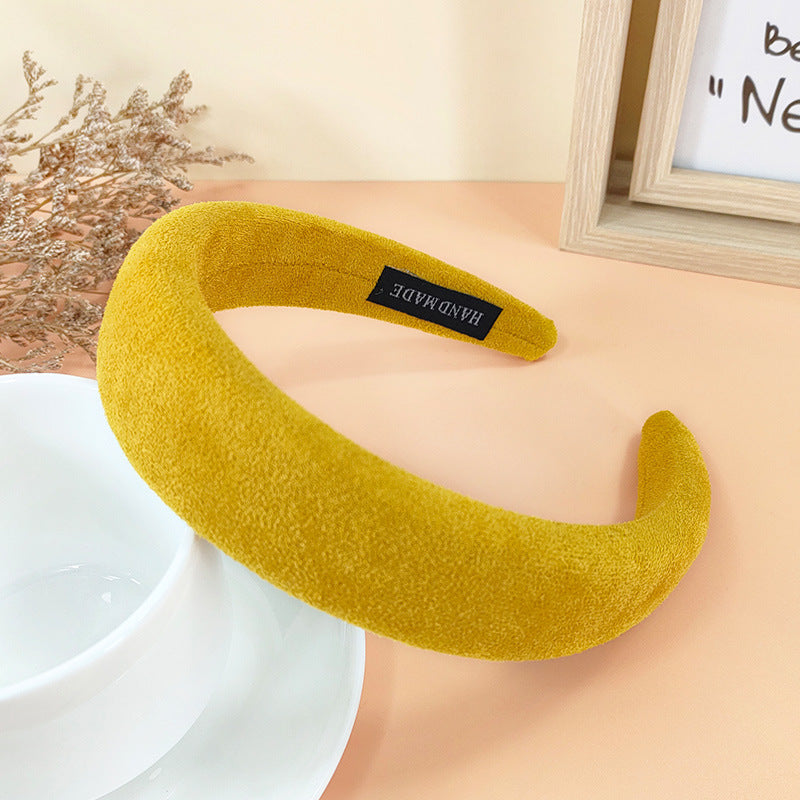 Wholesale Autumn and Winter Suede Fabric Sponge Hair Bands