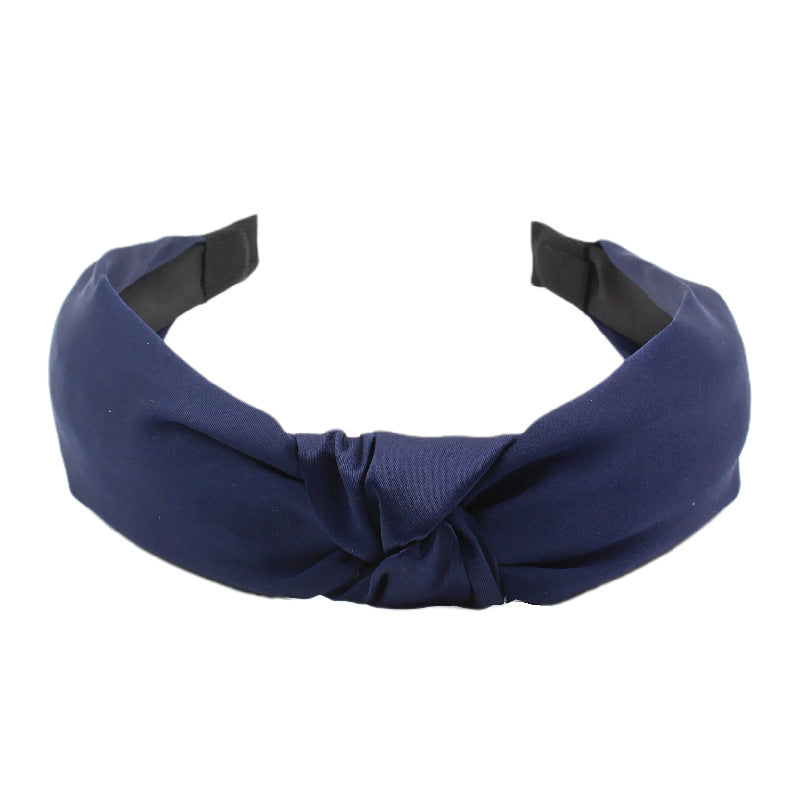 Wholesale Fabric Solid Color Cross Tie Headband