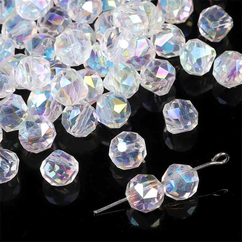 Wholesale Transparent AB Colored Peach Heart Pointed Bead Cut Bead Glass Crystal Bead