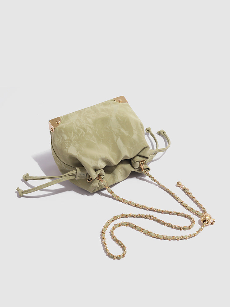 Wholesale Chain cloud bucket bag drawstring commuter shoulder bag
