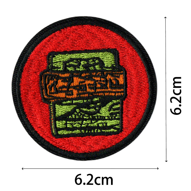 Wholesale Chic Pirate Embroidered Patch Set 9 Round Badges For Coats And Bags Fashion Accessory For DIY