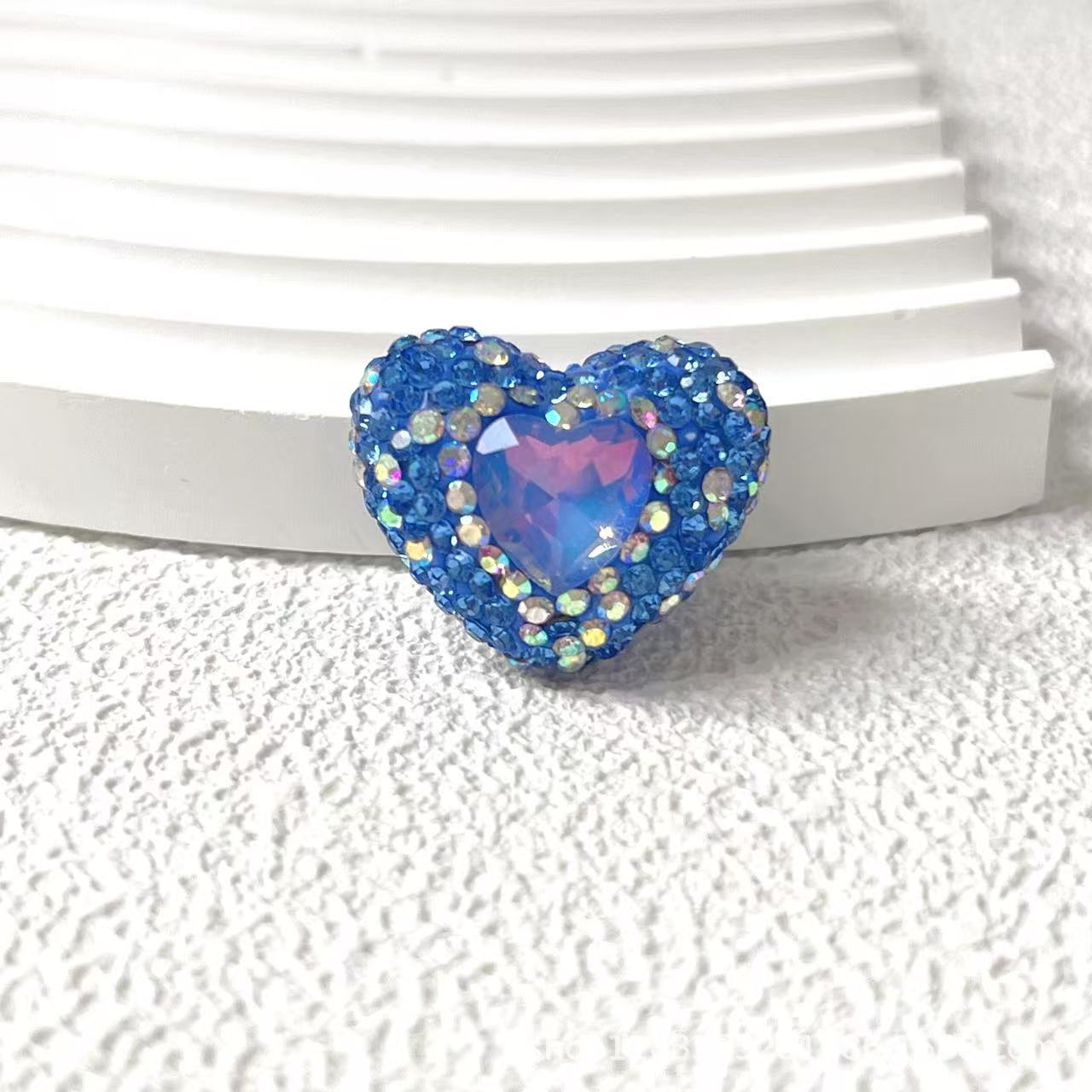 Wholesale 10pcs Heart-shaped diamond Crystal Beads