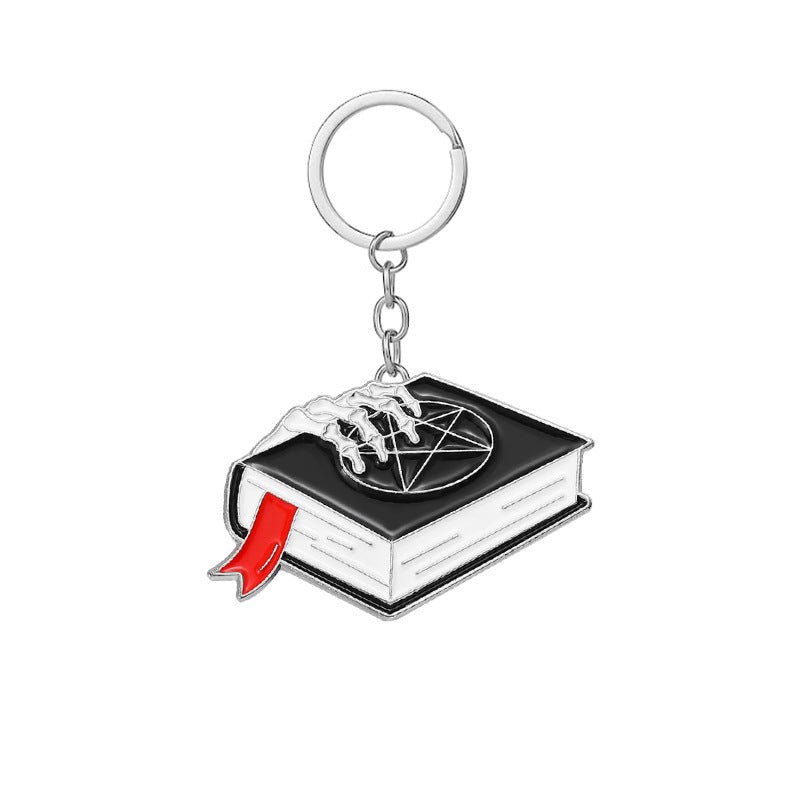 Wholesale 100pcs/pack Pentagram Bat Zinc Alloy Keychains