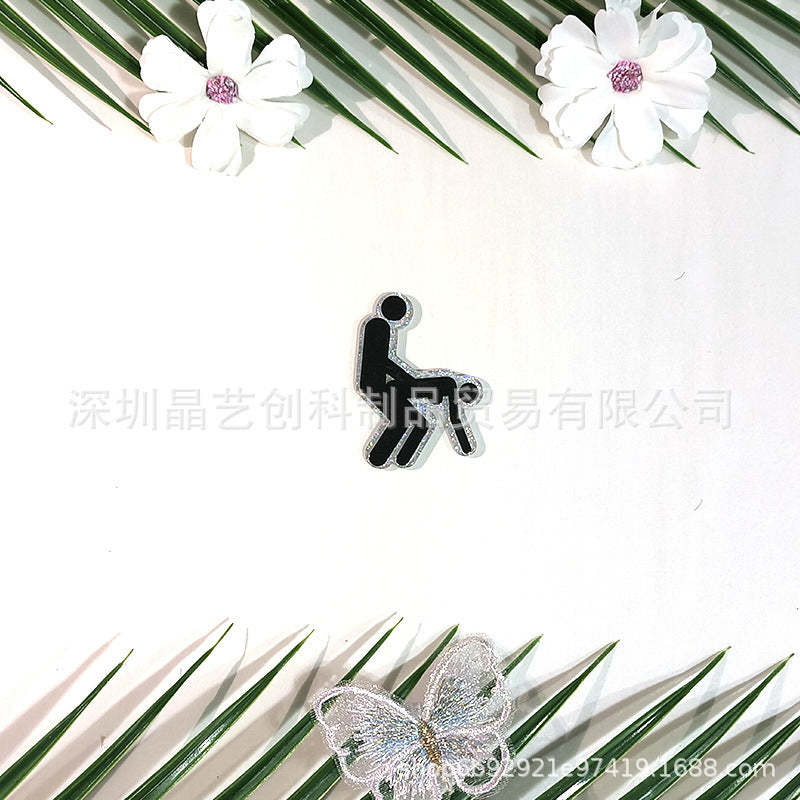 Wholesale 10pcs/pack of hidden sequin acrylic DIY accessories