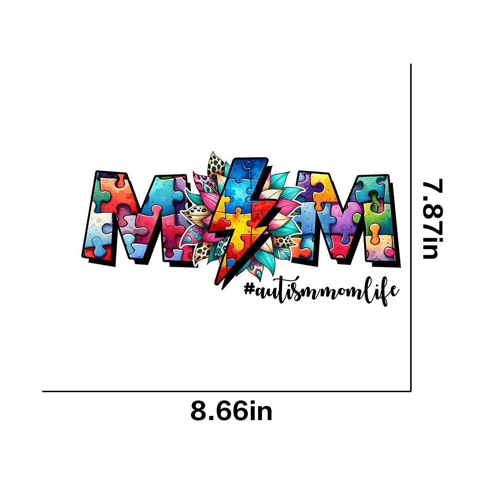 Wholesale Autism Pattern Series UV DTF Ready to Press Transfers Wrap