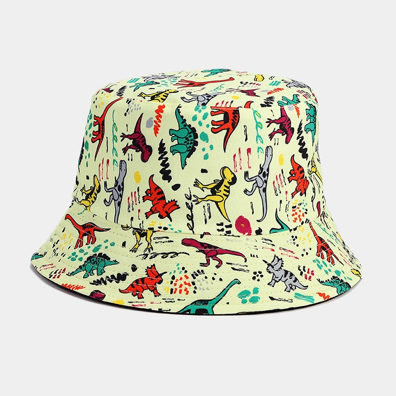 Wholesale Cotton Cartoon Dinosaur Pattern Bucket Hat