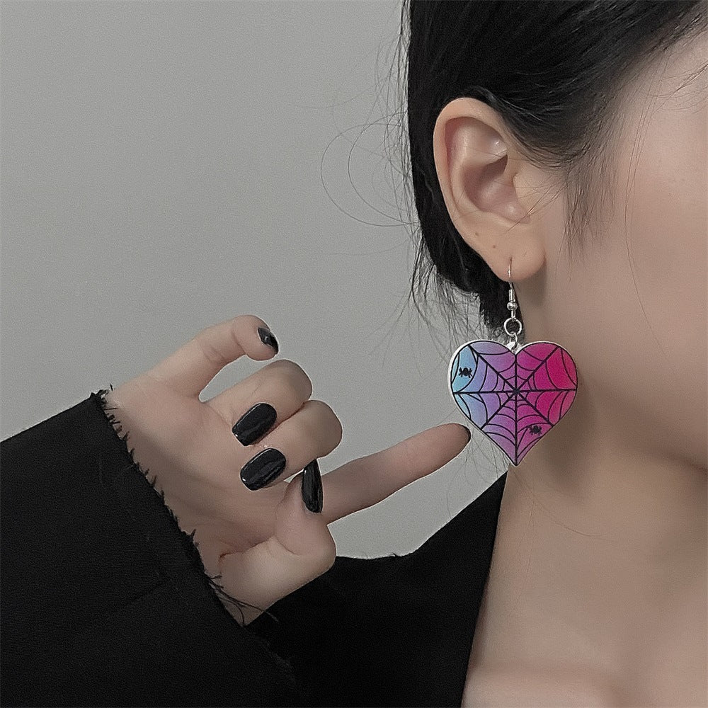 Wholesale Halloween Love Skeleton Cartoon Alloy Earrings