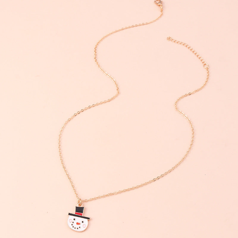 Wholesale Christmas Necklace Santa Claus Christmas Tree Snowman Necklace Sweater Chain