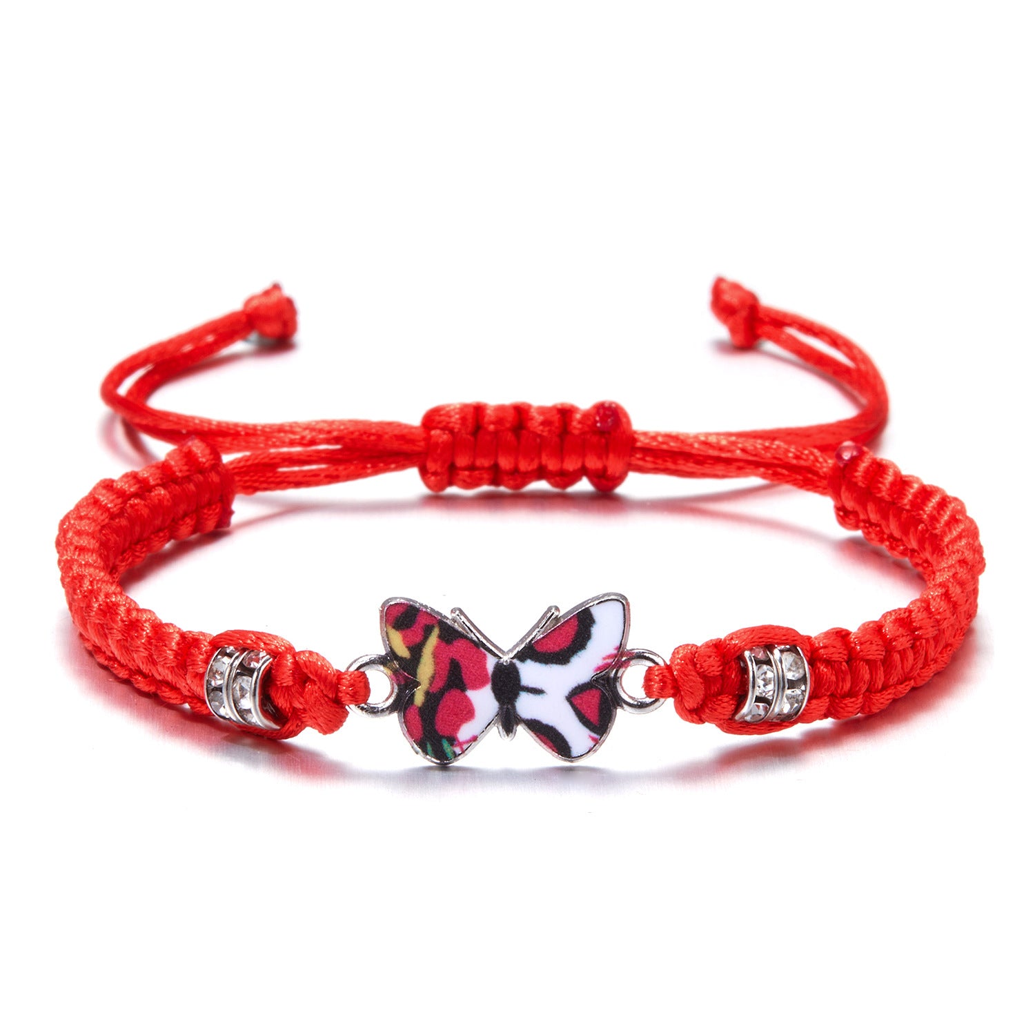 Wholesale Red Rope Flat Knot Handmade Valentine' s Day Bracelet