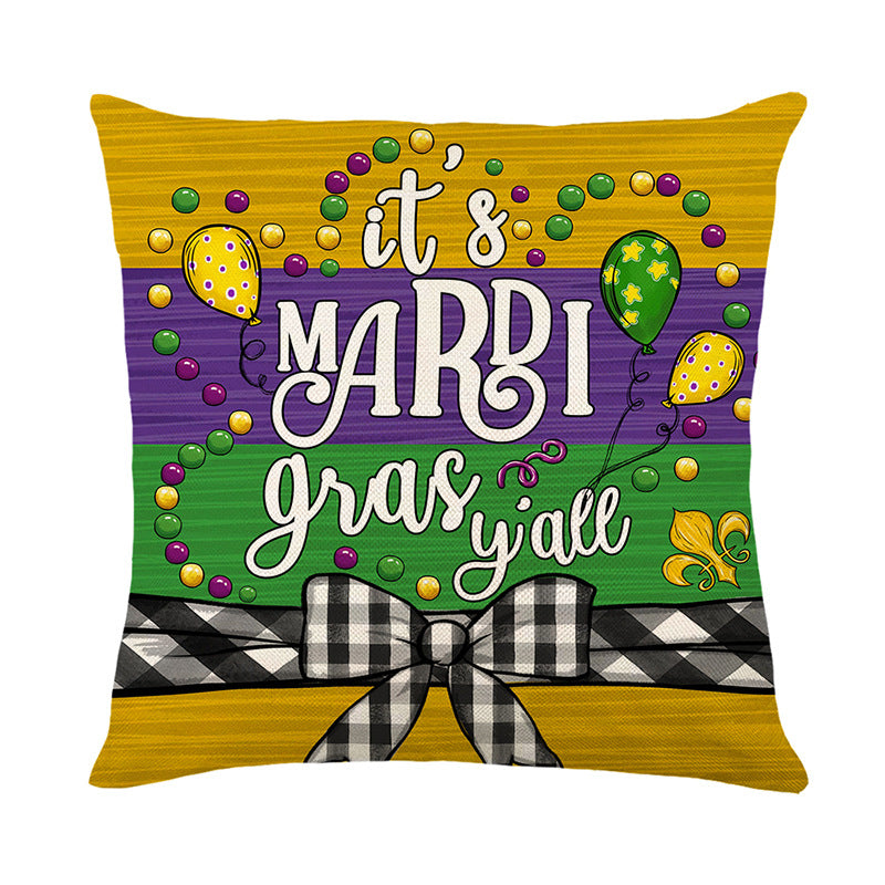 Wholesale Carnival Mask Party Polyester Pillow Cover