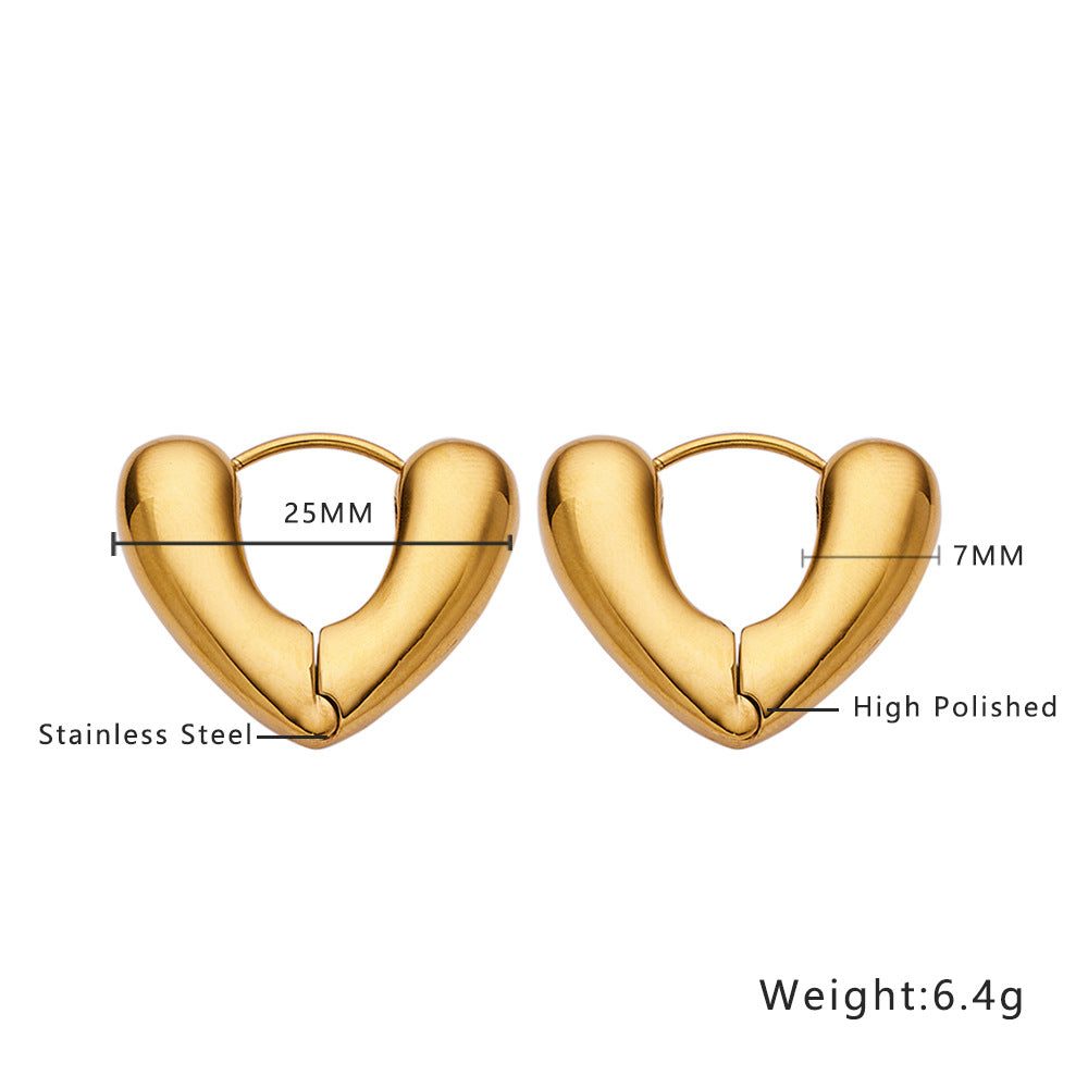 Wholesale High-grade Gold Stainless Steel Braided Thick U-shaped Earrings