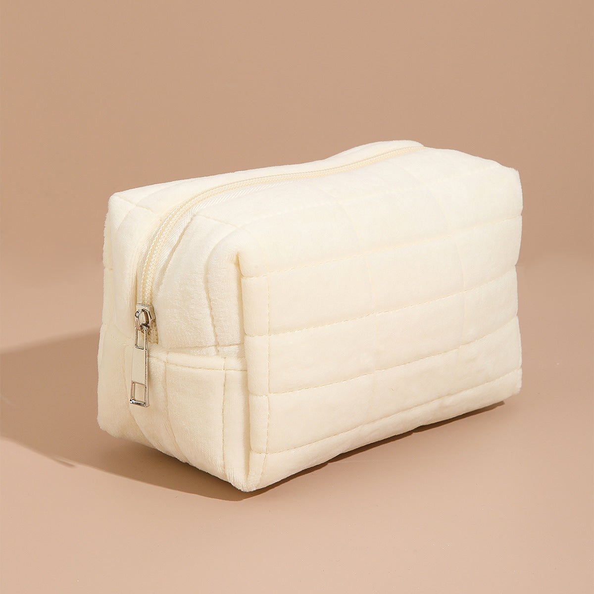 Wholesale Solid Color Cosmetic Bag Storage Bag Plaid Quilted Cute Pillow Bag Pencil Bag