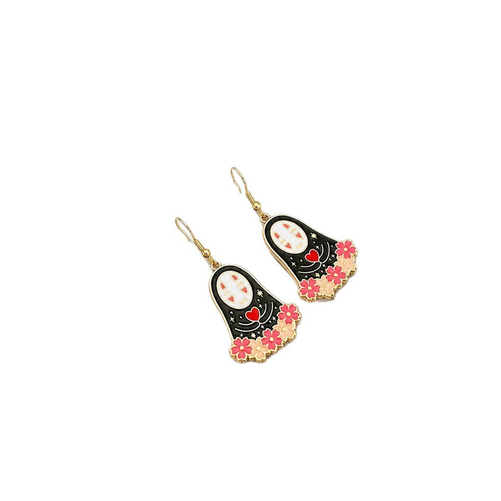 Wholesale Chic Anime Quirky Ghost Earrings With And Soot Design Alloy Plated Jewelry Accessory OLY Exclusive