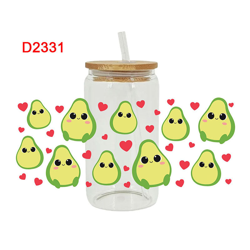 Wholesale Colorful Fruit Series 16oz Cup UV DTF Wraps