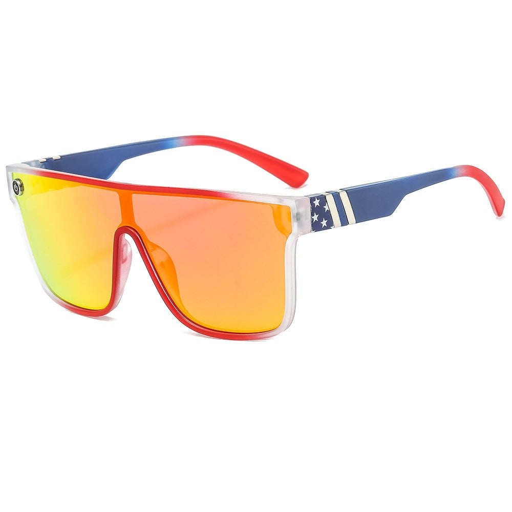 Wholesale Siamese Large Frame Colorful PC Sunglasses