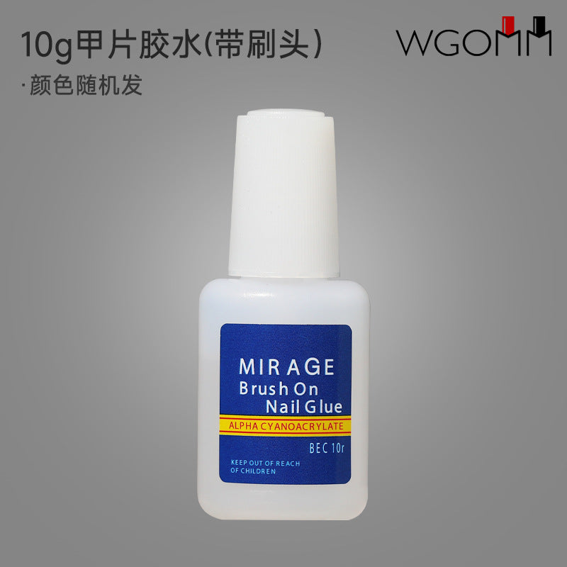 Wholesale Nail glue for nail art, quick-drying, brush-mounted, fake nails, diamond nail glue, water-soluble glue