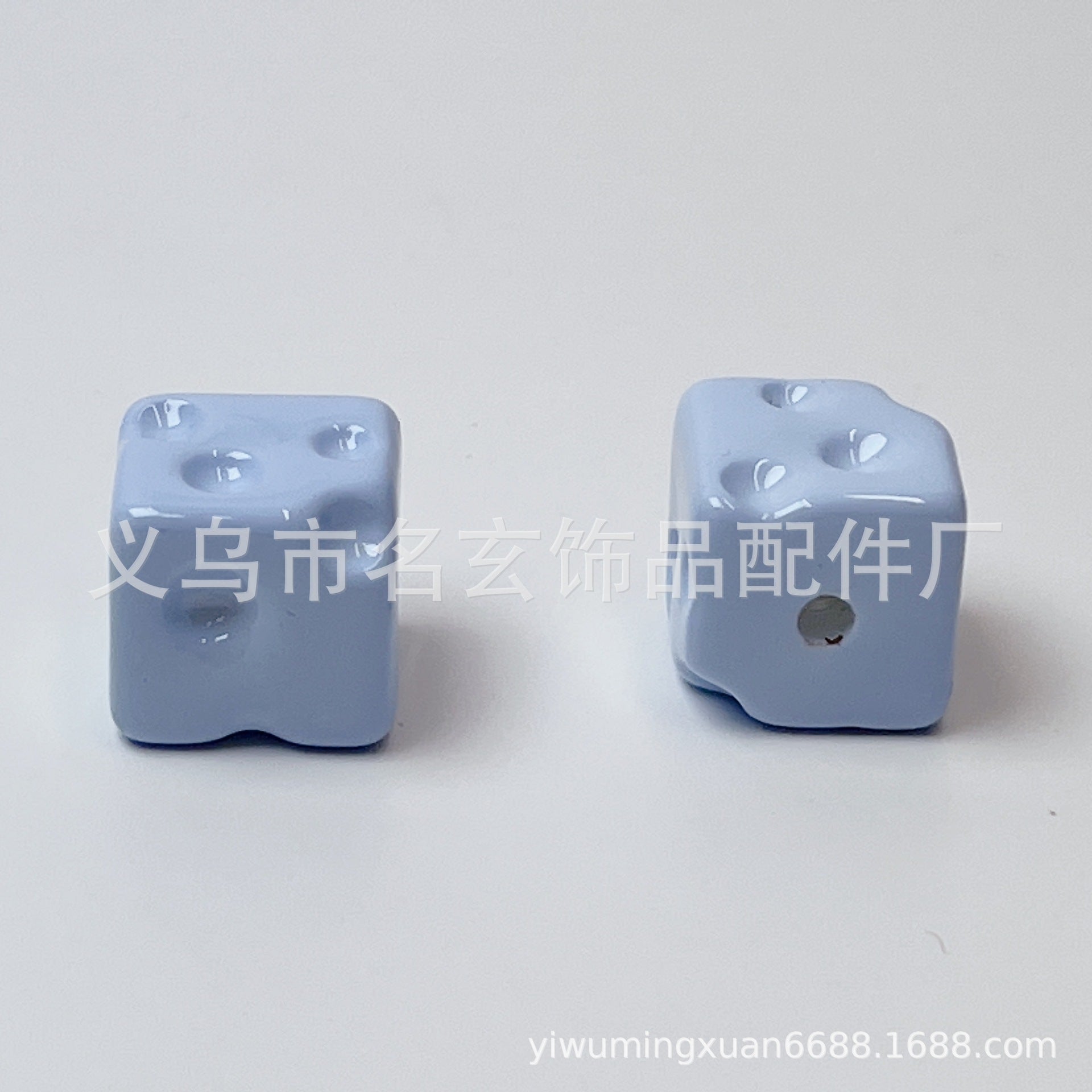 Wholesale   Random 200pcs /pack   Acrylic painted square cheese beads  Acrylic Beads