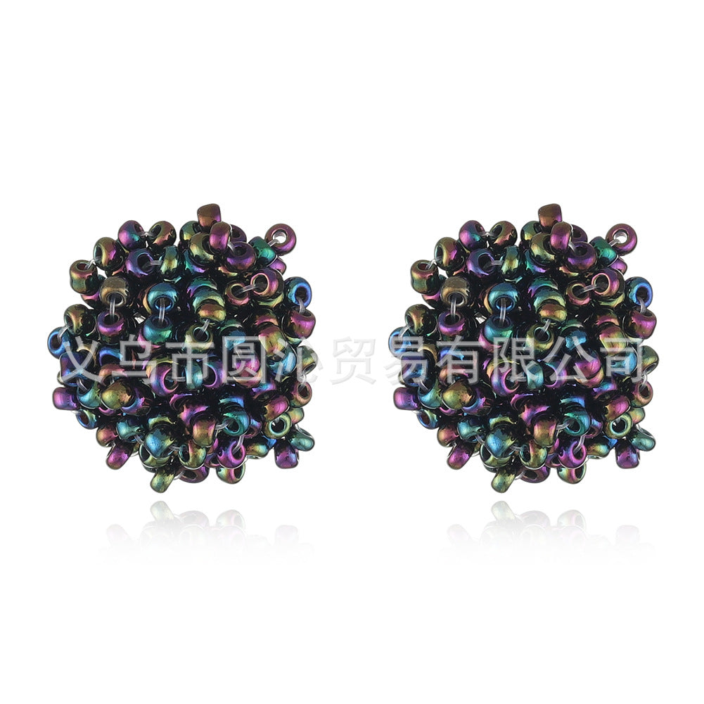 Wholesale Small Seed Bead Earrings Simple Ball Geometric Earrings