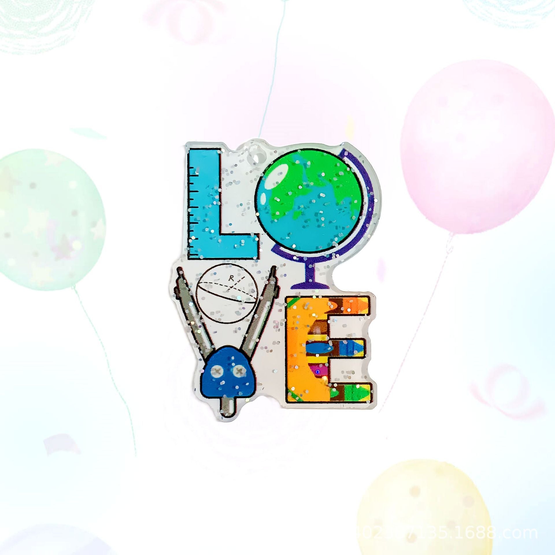 Wholesale 30pcs Acrylic Glitter Campus Style Graduation Season Accessories DIY Materials