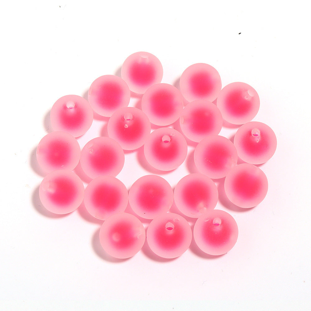 Wholesale 200pcs 16mm colored frosted acrylic beads