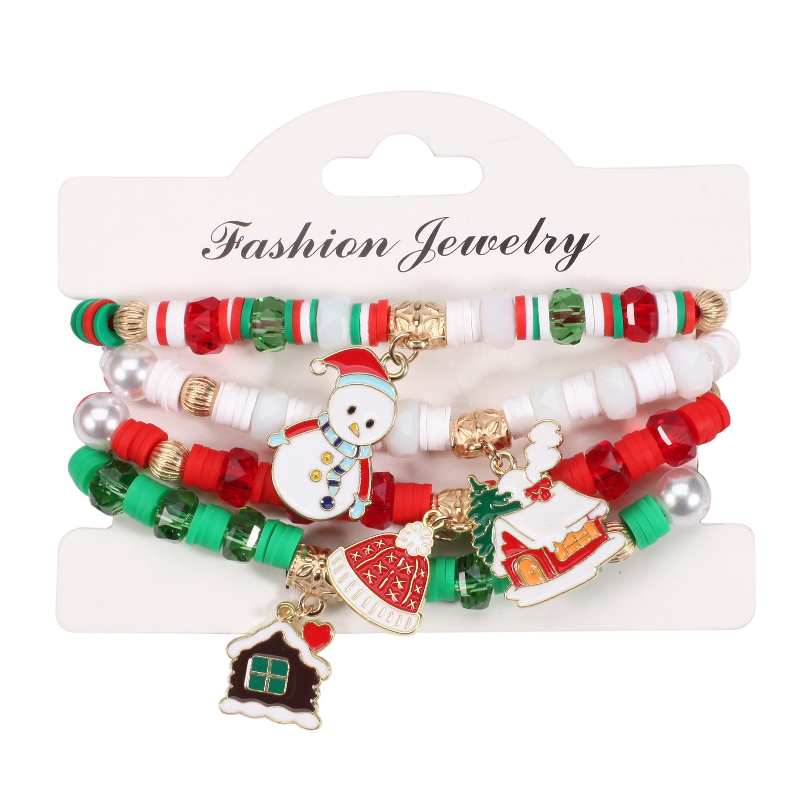 Wholesale Christmas Woven Adjustable Snowman Christmas Tree Old Man Deer Antler Bracelet