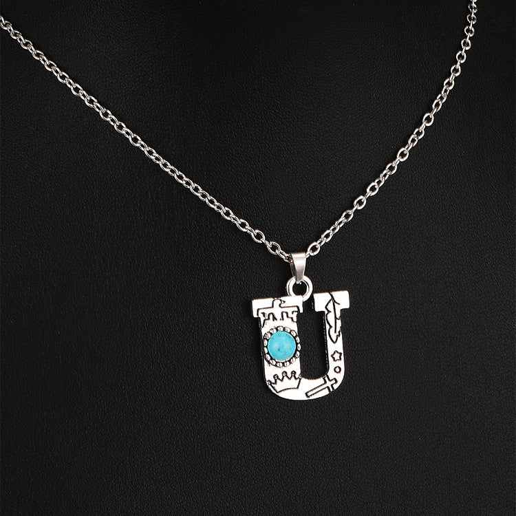 Wholesale Bohemian style English letter necklace