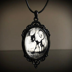 Wholesale Vintage Gothic style bat castle crow cross blood black cat church cemetery vampire vintage necklace