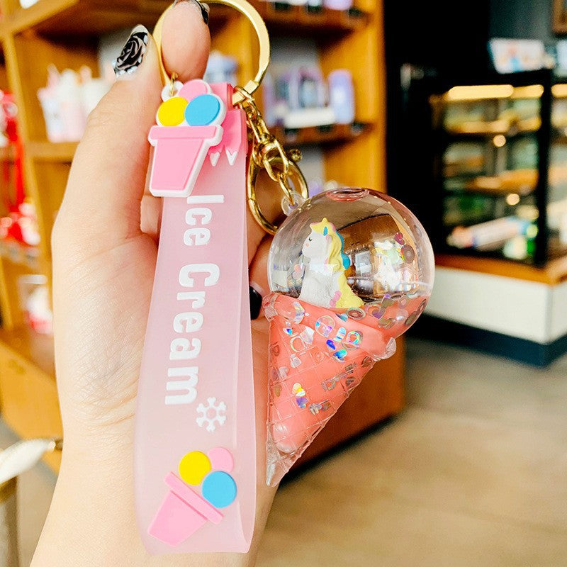 Wholesale Acrylic Oiled Ice Cream Cartoon Doll Keychain