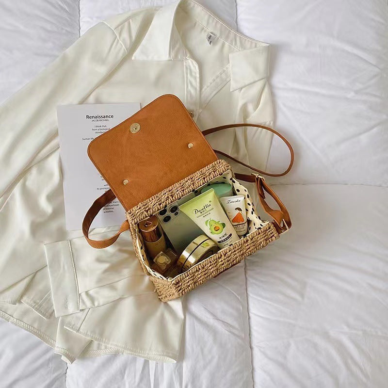 Wholesale Straw Crossbody Bag Versatile Small Square Handbag