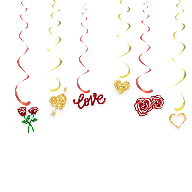 Wholesale Valentine's Day Party Flag Flag Set Decoration