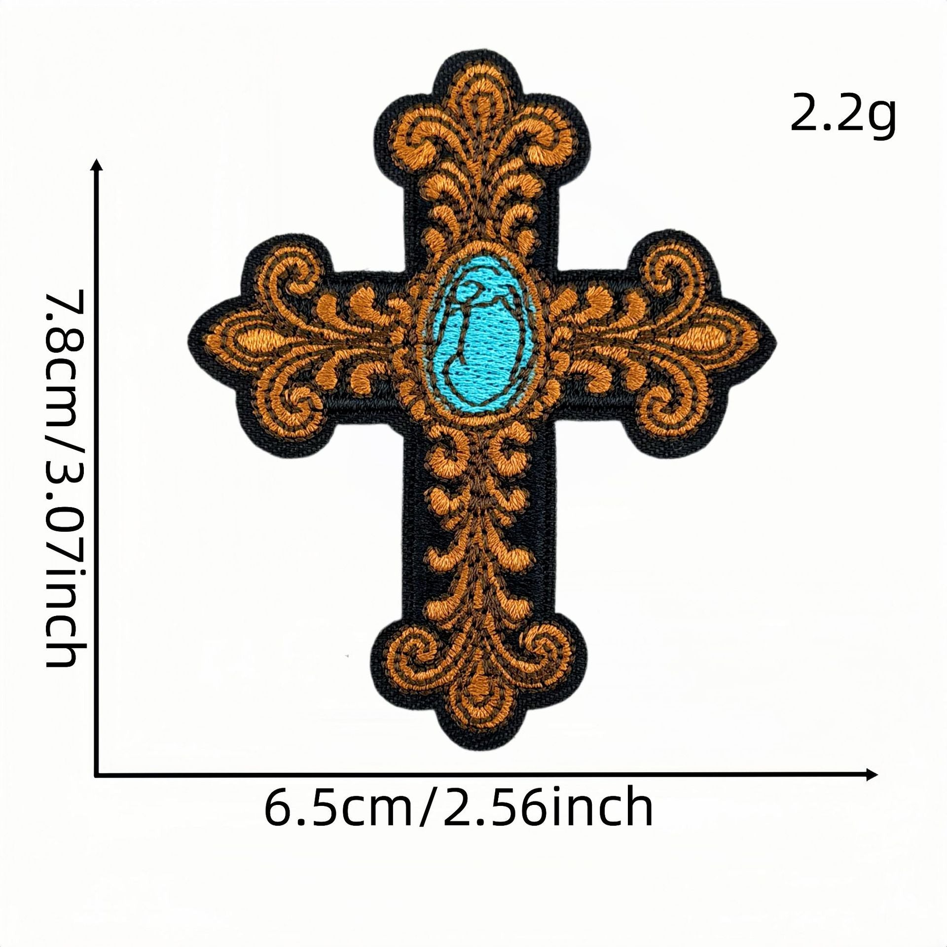 Wholesale Casual Embroidered Iron On Patches Set Of 9 Western Cowboy Cross Design For Hats Bags DIY Craft Supply