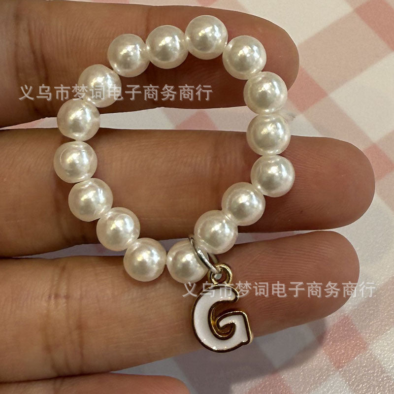 Wholesale 26 letter pearl necklace Doll Accessories