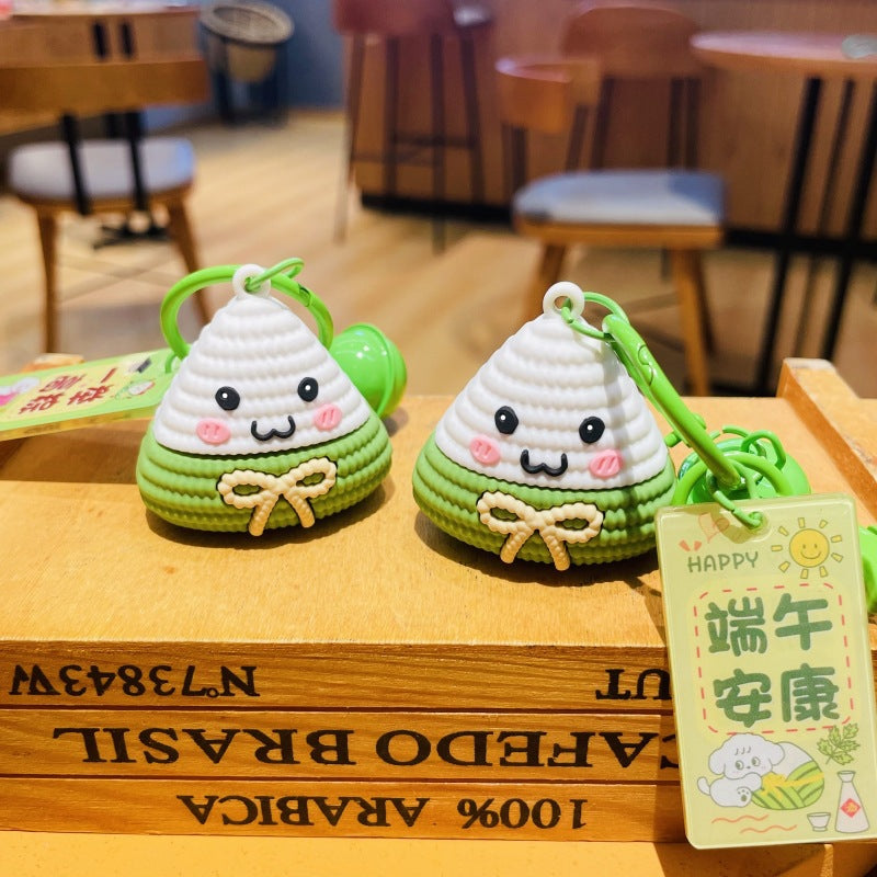 Wholesale Dragon Boat Festival Zongzi Silicone Keychain